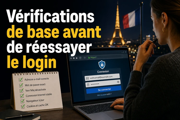 Vérifications de base avant de réessayer le login
